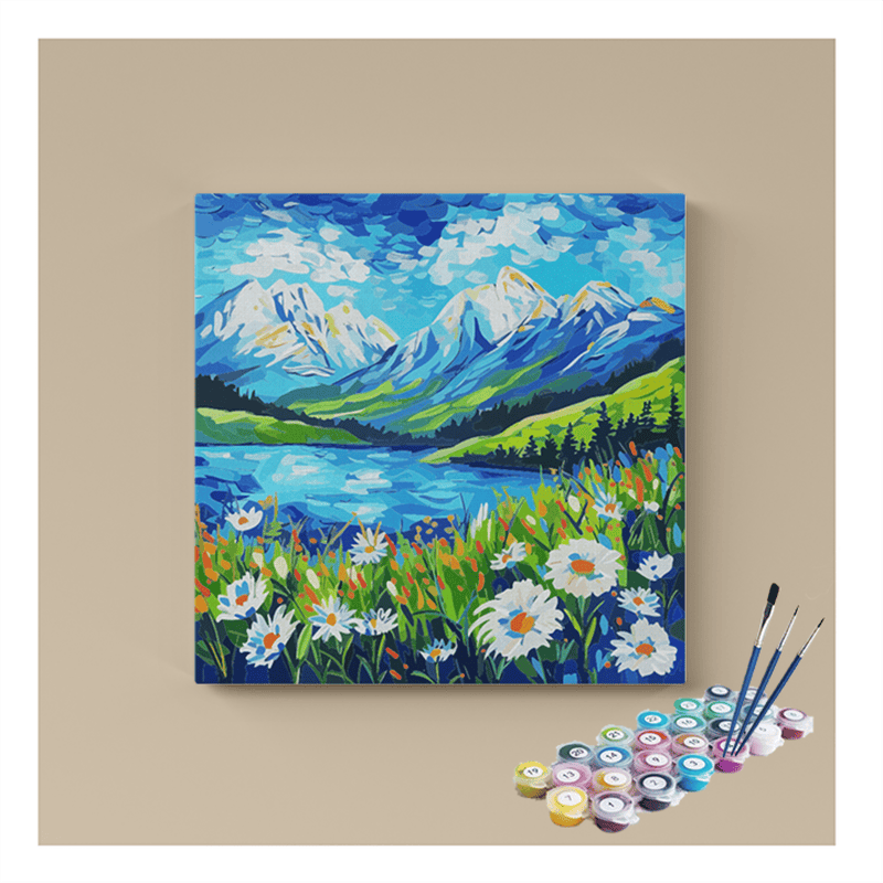 Alpine Meadow Serenity Paint by Numbers Kit