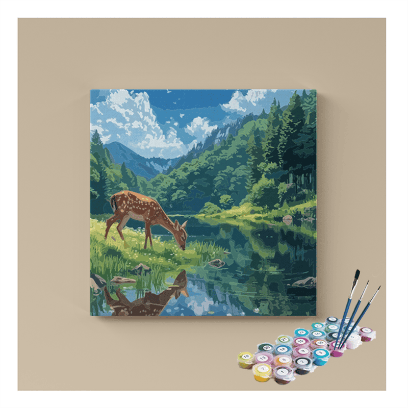 Tranquil Forest Fawn Paint by Numbers Kit