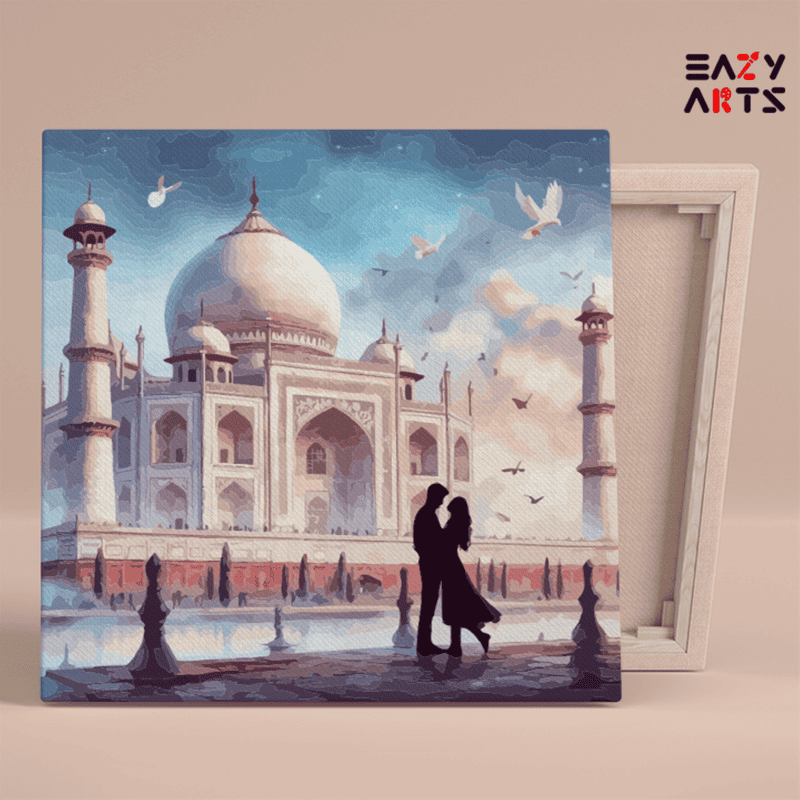 Romantic Taj Mahal Paint by Numbers Kit