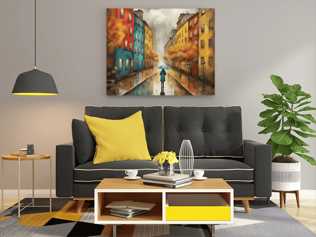 Rainy Day Walk Paint by Numbers Kit