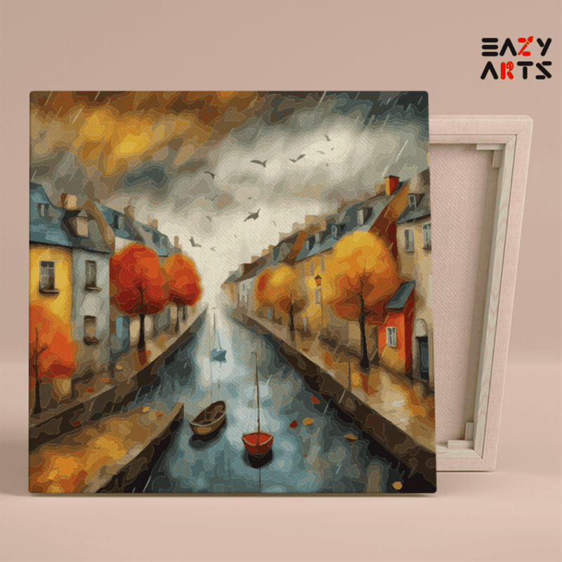 Autumn Canal Serenity Paint by Numbers Kit