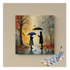 Eazy Arts Lovers Under Umbrella: Autumn Romance Paint by Numbers Kit