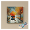 Eazy Arts Cozy Walk in the Rain: Autumn Companions Paint by Numbers Kit
