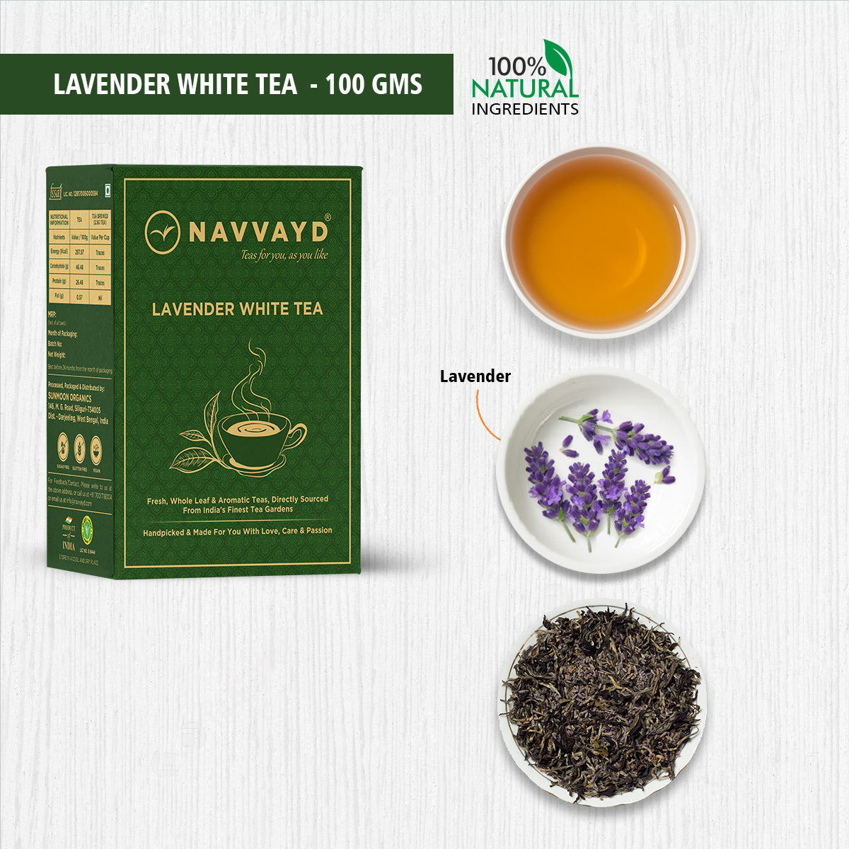 Navvayd Lavender White Tea - 100 gms