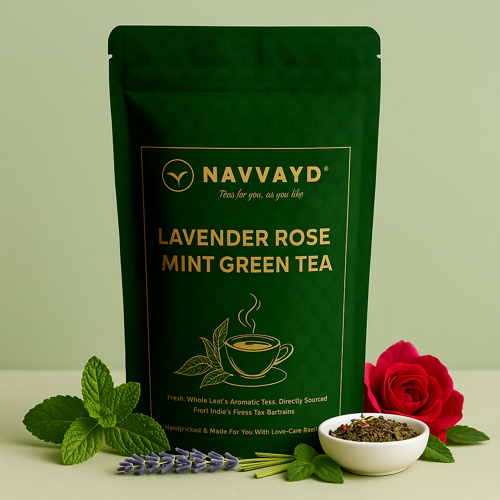 Navvayd Lavender Rose Mint Green Tea - 100 gms