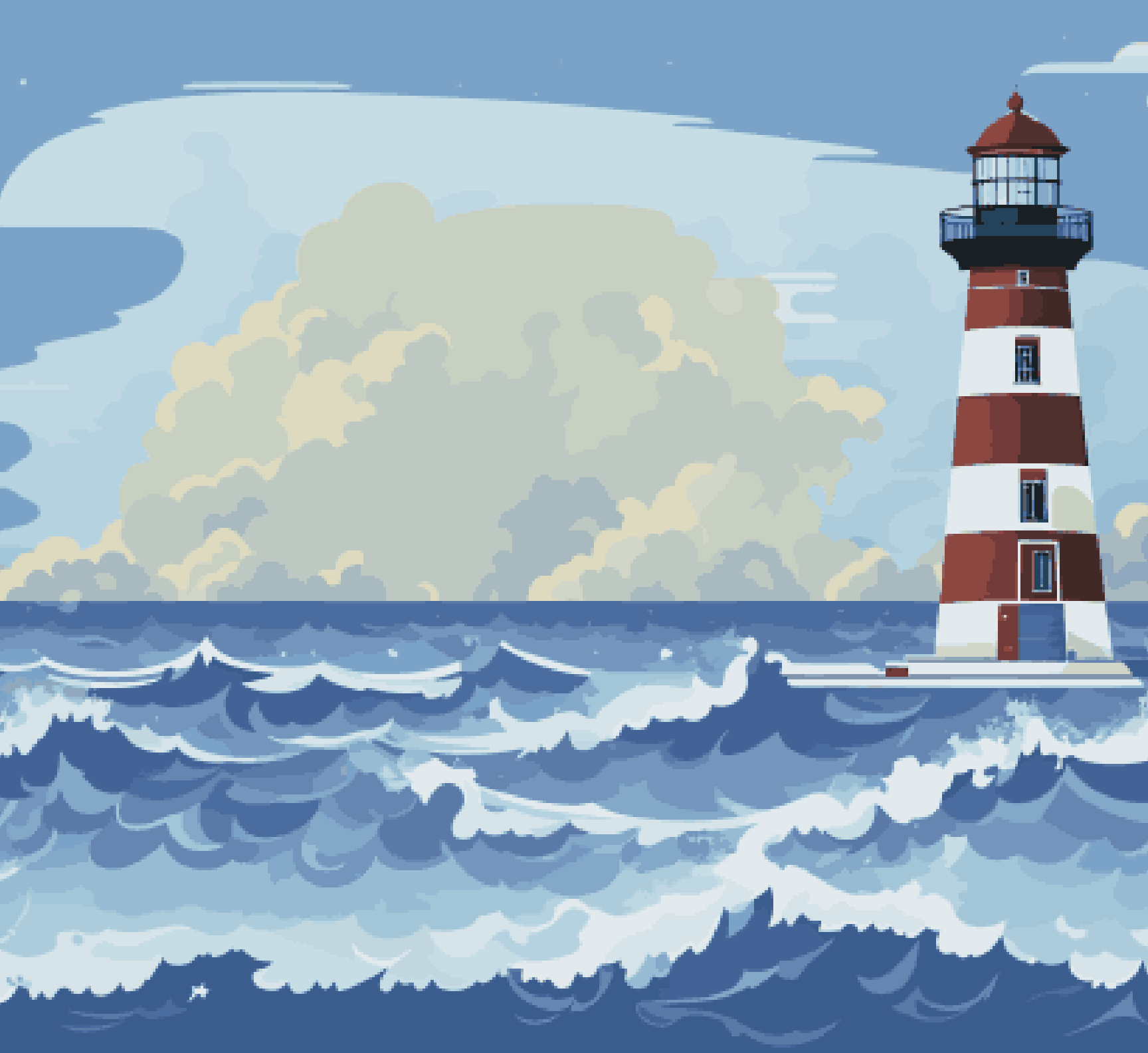 Lighthouse Storm Sky