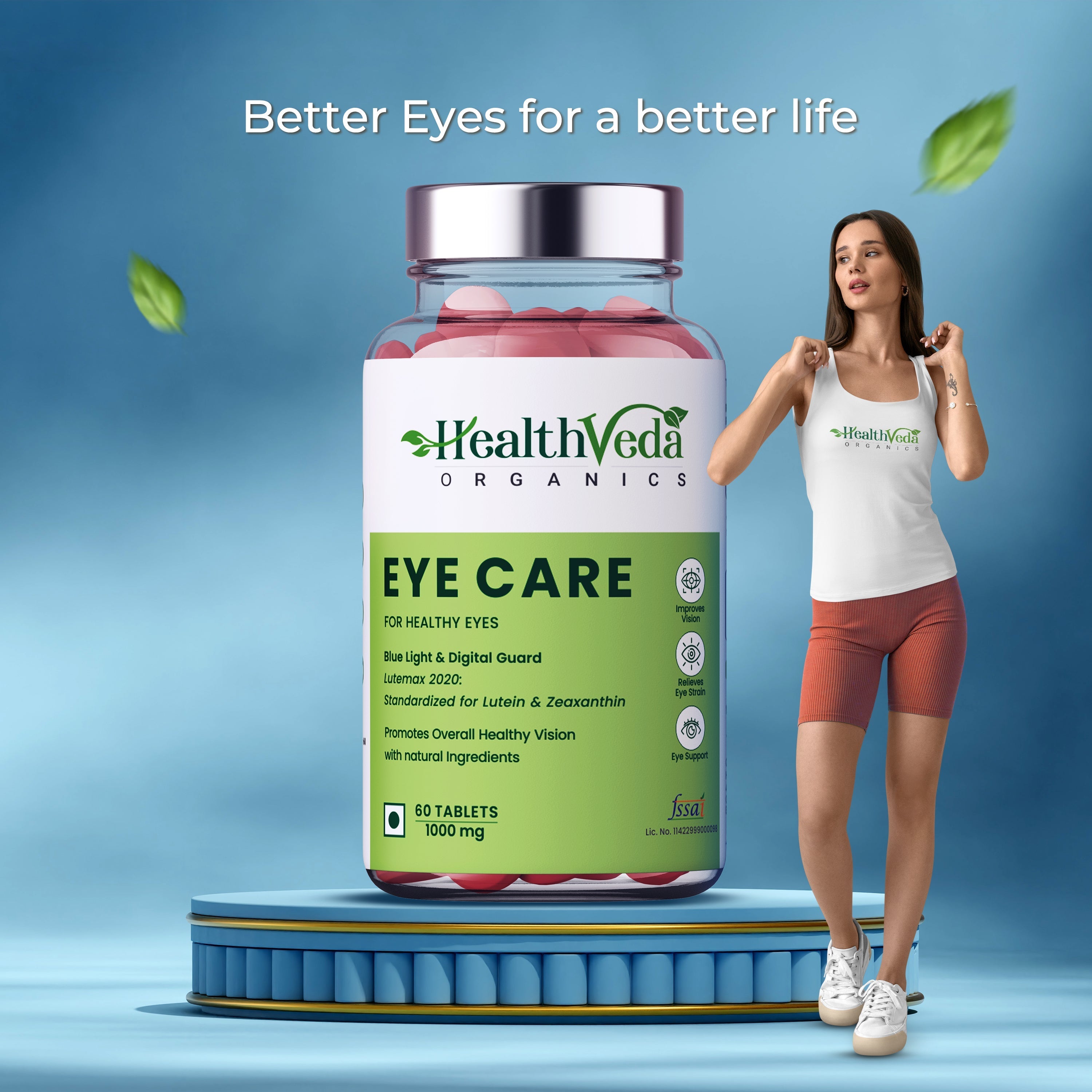 Health Veda Organics Eye Care 1000 mg - 60 tabs