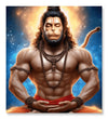 Paint Waint Calm and Collected Hanumanji's Meditative Pose