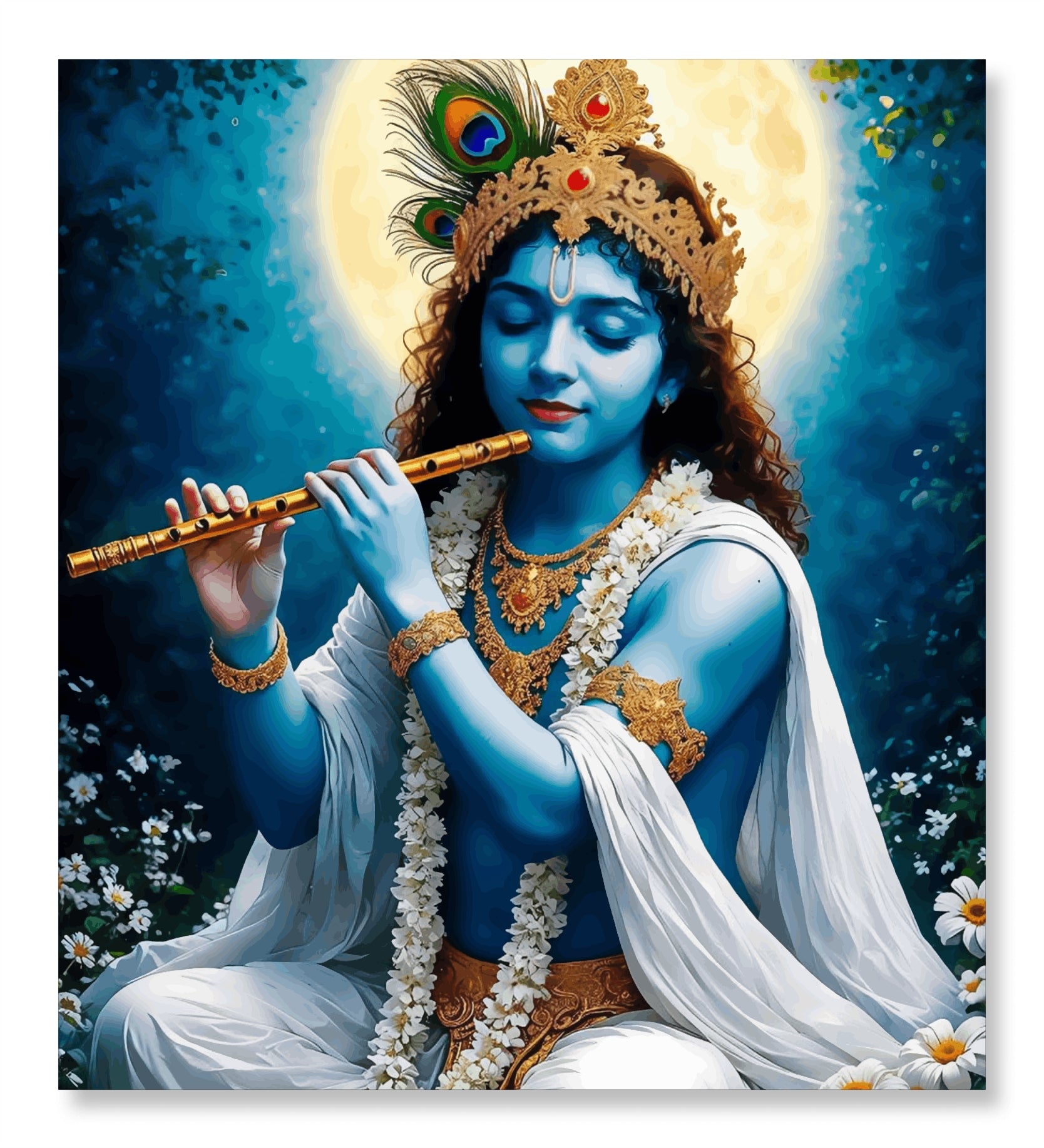 Shwet Vastra , Neel Roop - Shri Krishnaji