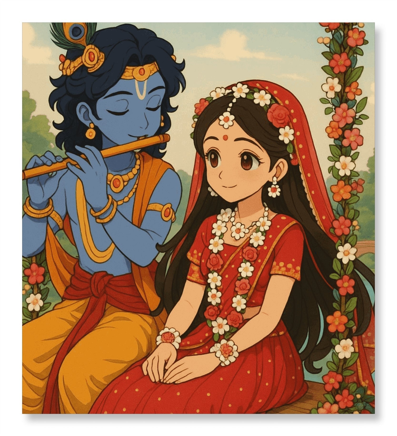 Radha Krishna Janmashthami - Ghibli Edition