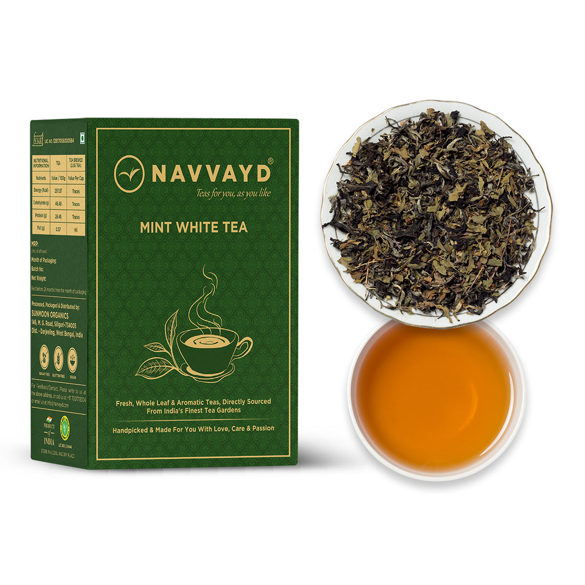 Navvayd Mint White Tea  - 100 gms