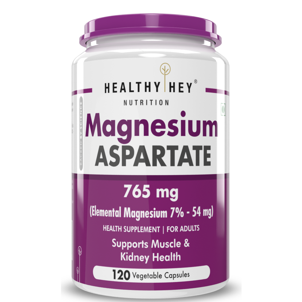 Healthyhey Magnesium Aspartate - 120 Vegetable Capsules