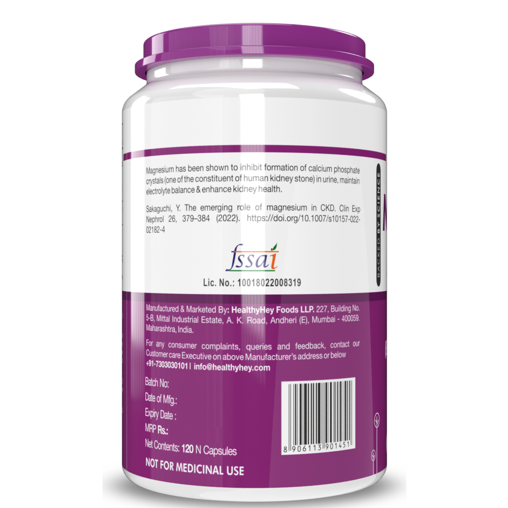 Healthyhey Magnesium Aspartate - 120 Vegetable Capsules