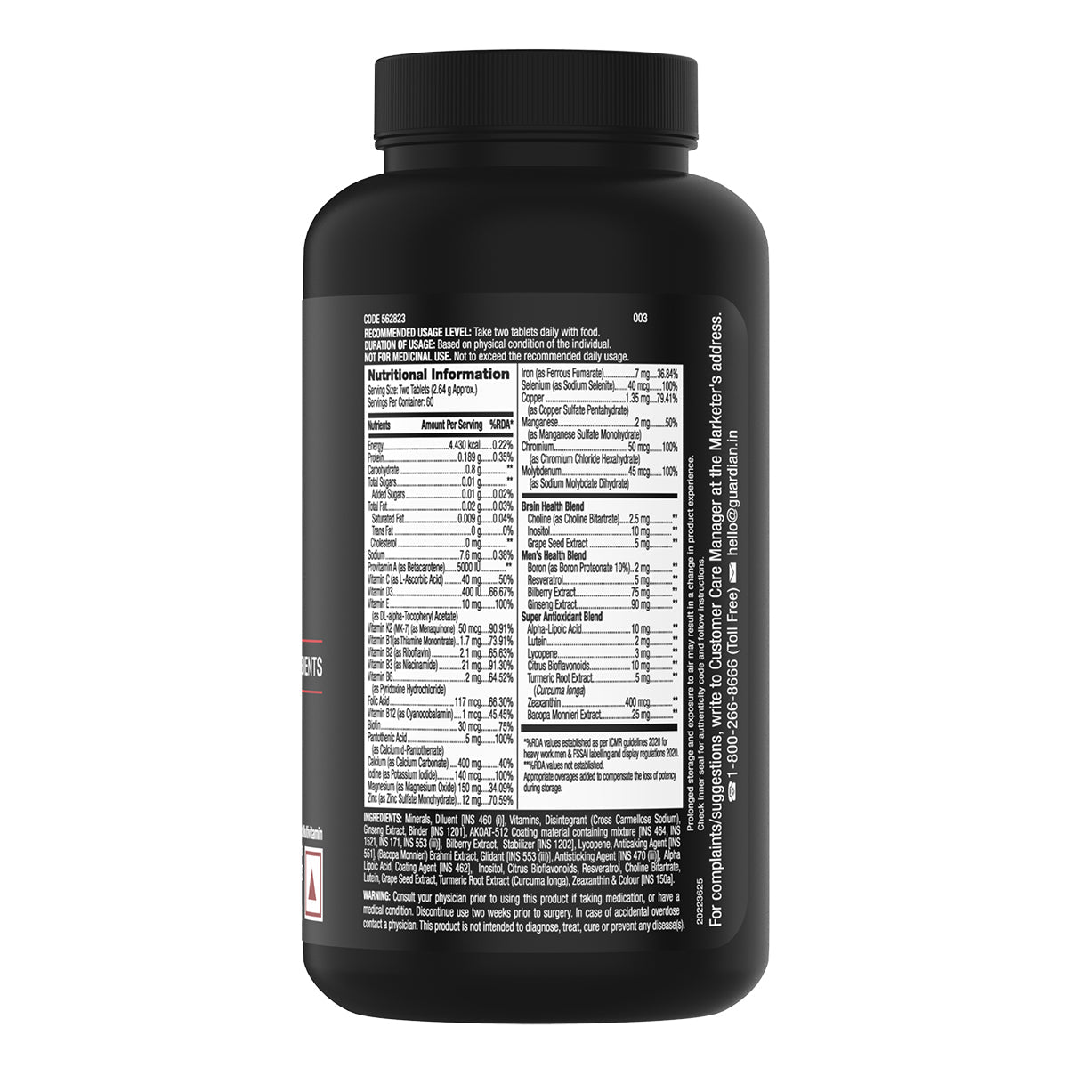 GNC Mega Men 50 Plus Multivitamin  For Healthy Heart Prostate Support & Well Being - 120 tabs