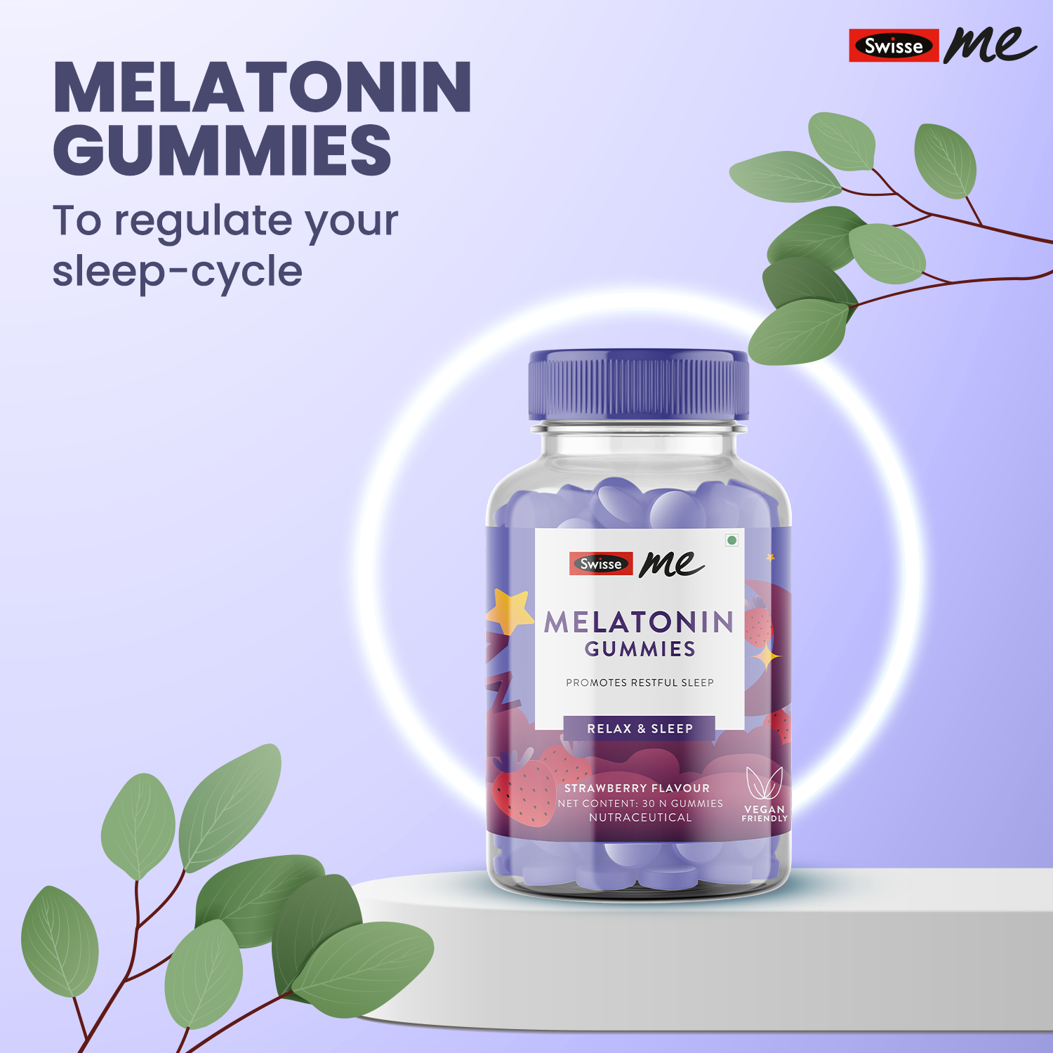 SwisseMe Melatonin Gummies - 30 Gummies