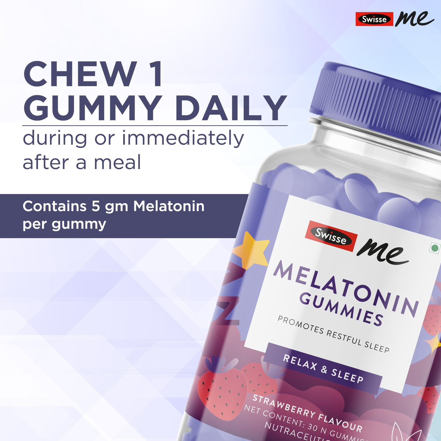 SwisseMe Melatonin Gummies - 30 Gummies