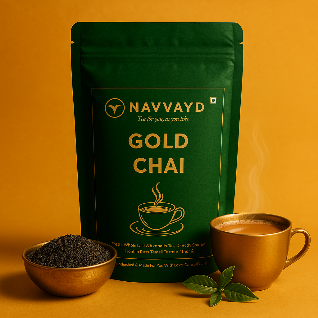 Navvayd Navvayd Gold Chai Premium blend of Assam CTC and Darjeeling Leaves