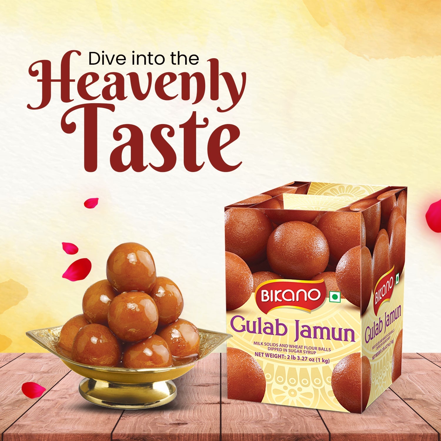Bikanervala Bikano Gulab Jamun - 1000 gms
