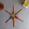 Zishta Neem Wood Spice Spoons Set of 6