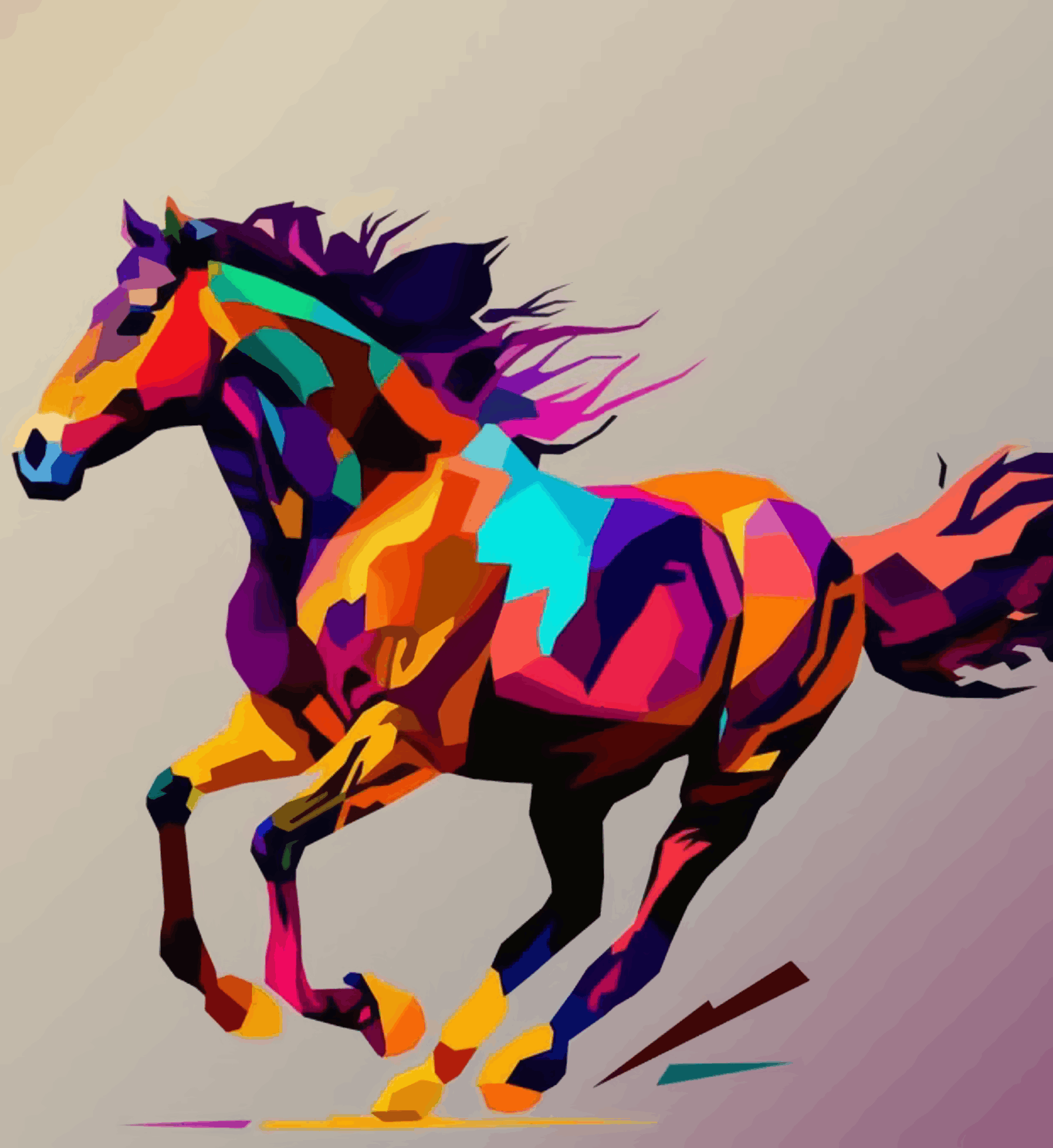 Coloring Horse Running