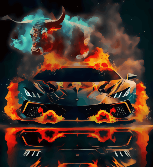 Paint Waint Lamborghini Bullzeye Abstract