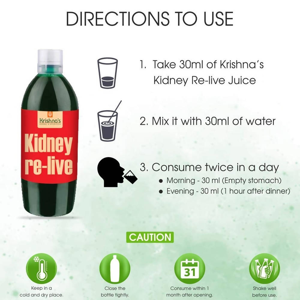 Krishna's Herbal & Ayurveda Kidney Relive Juice - 500 ml