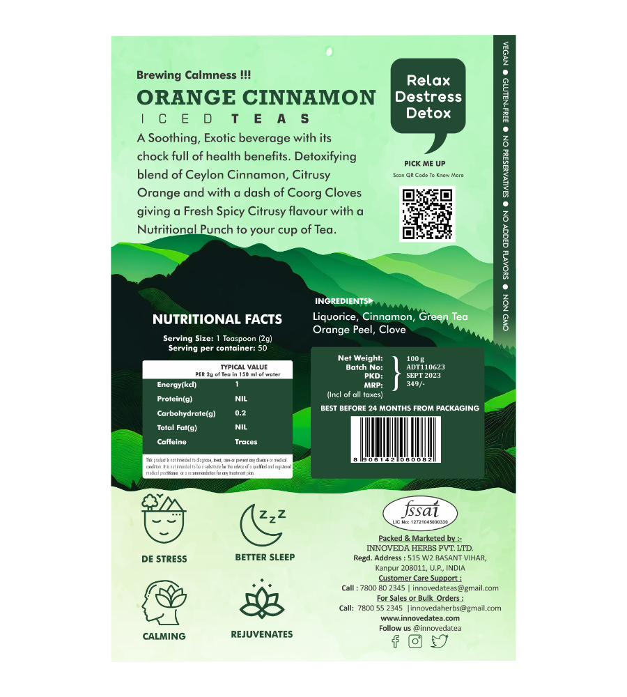 Innoveda Orange Cinnamon Iced Tea