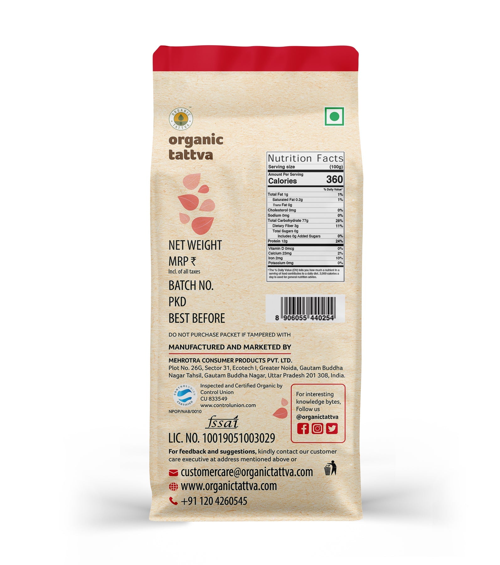 Organic Tattva Refined Wheat Flour (Wheat Maida)