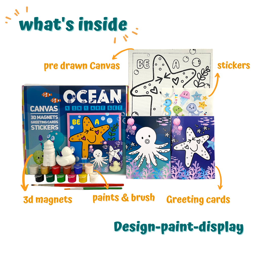 4 In 1 Canvas Set Ocean