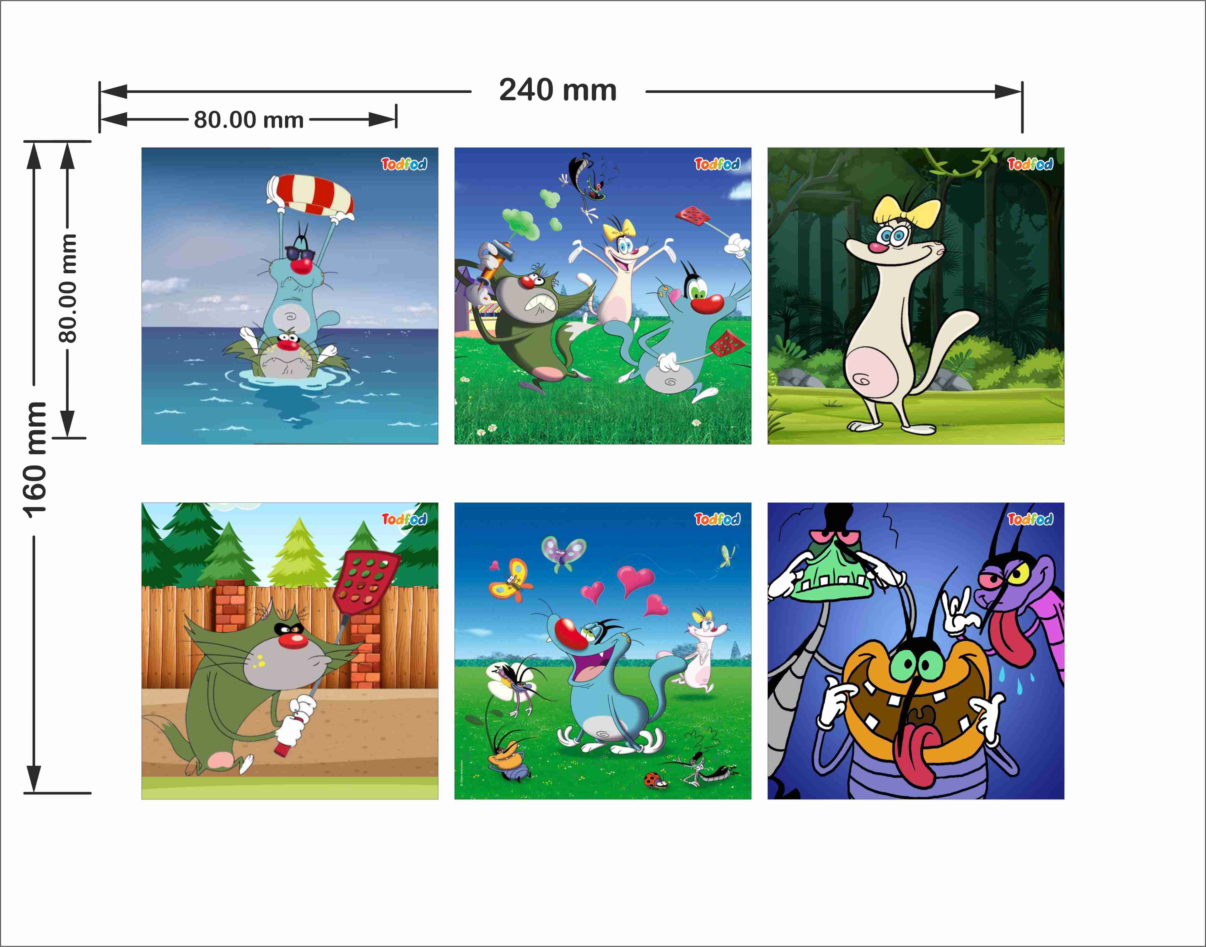 Wooden Jigsaw Puzzle - Oggy and the Cockroaches