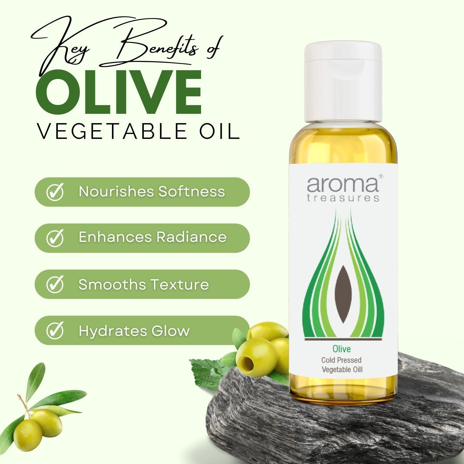 Aroma Treasures Olive Vegetable Oil - 50 ml
