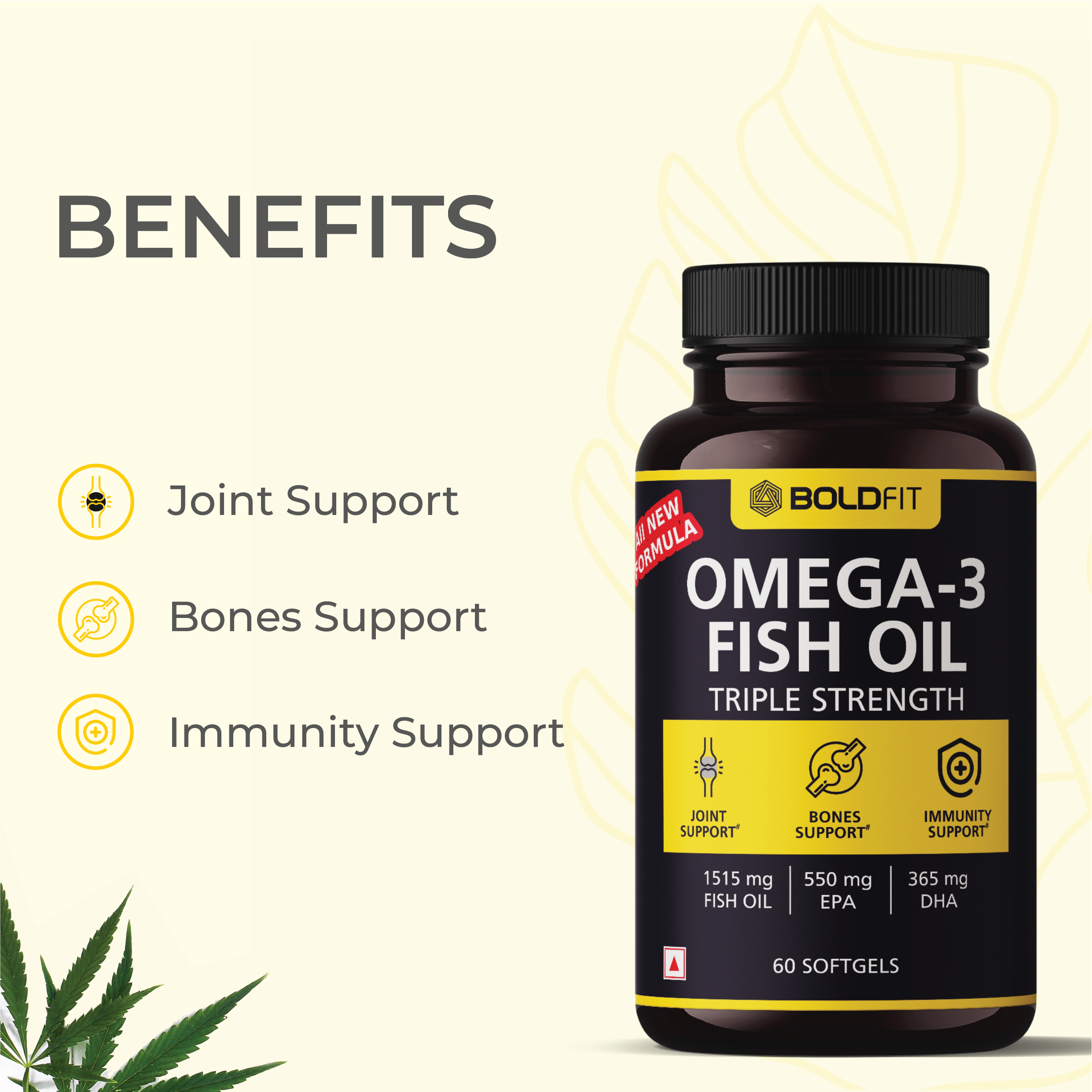 Boldfit Omega 3 Fish Oil Capsules for men and women