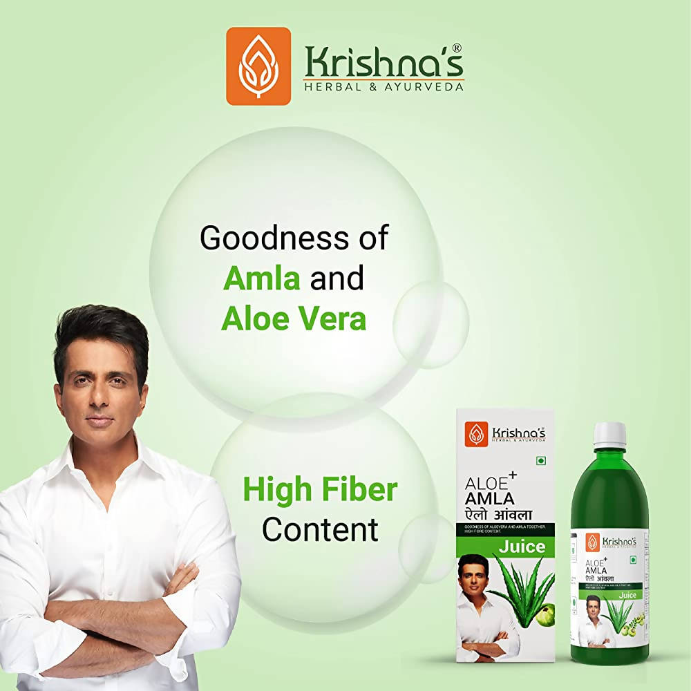 Krishna's Herbal & Ayurveda Aloe+ Amla Juice - 500 ml