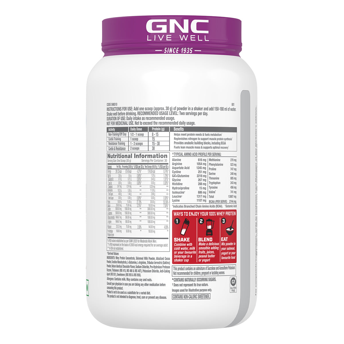 GNC Pro Performance Power Protein 6-in-1 Stack for Increased Strength
