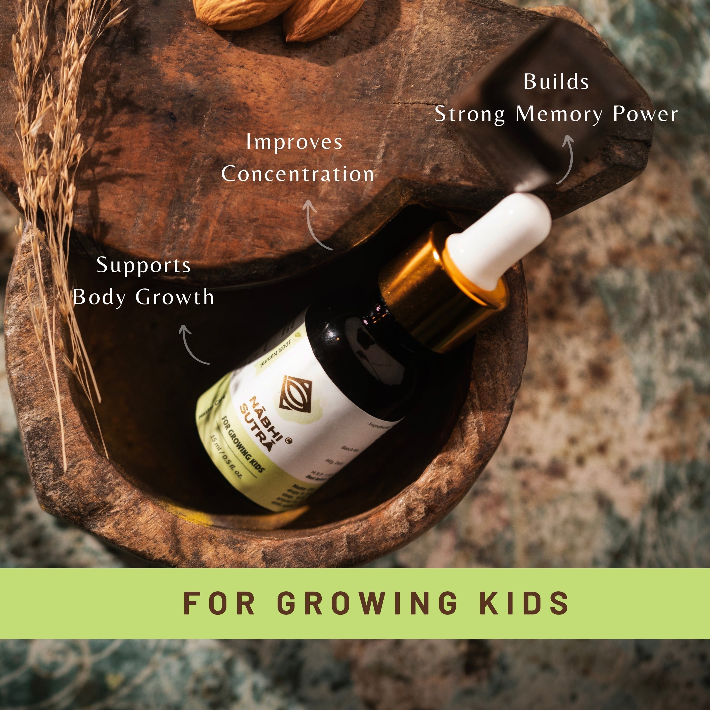 Nabhi Sutra Brain Development (kids) - Belly Button Oil - 15 ml