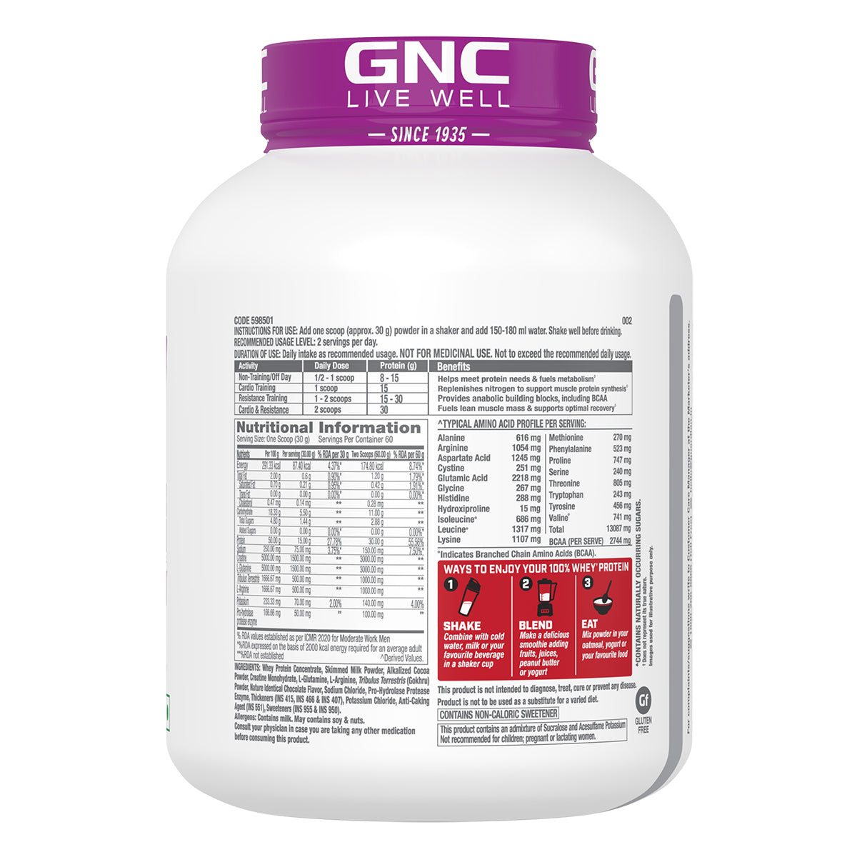 GNC Pro Performance Power Protein 6-in-1 Stack for Increased Strength