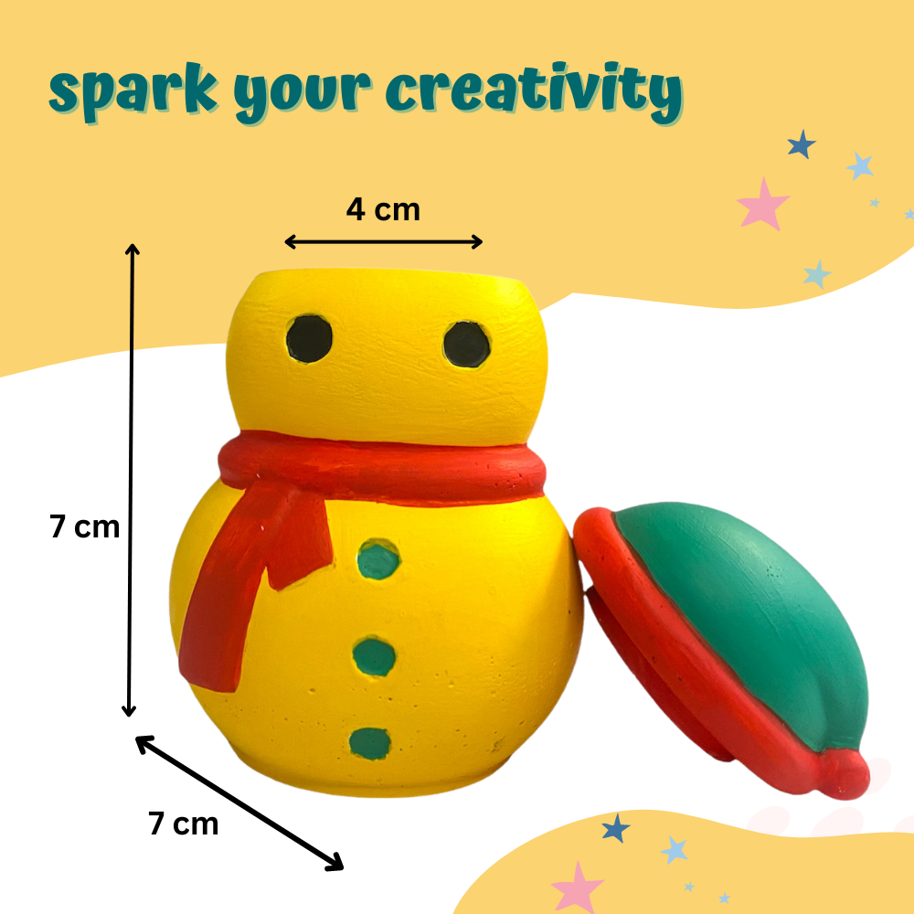 Paint Your Own Planter - Snowman Jar