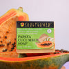 Soulflower Face Cleansing & Brightening Papaya Cucumber Soap - 150 gms