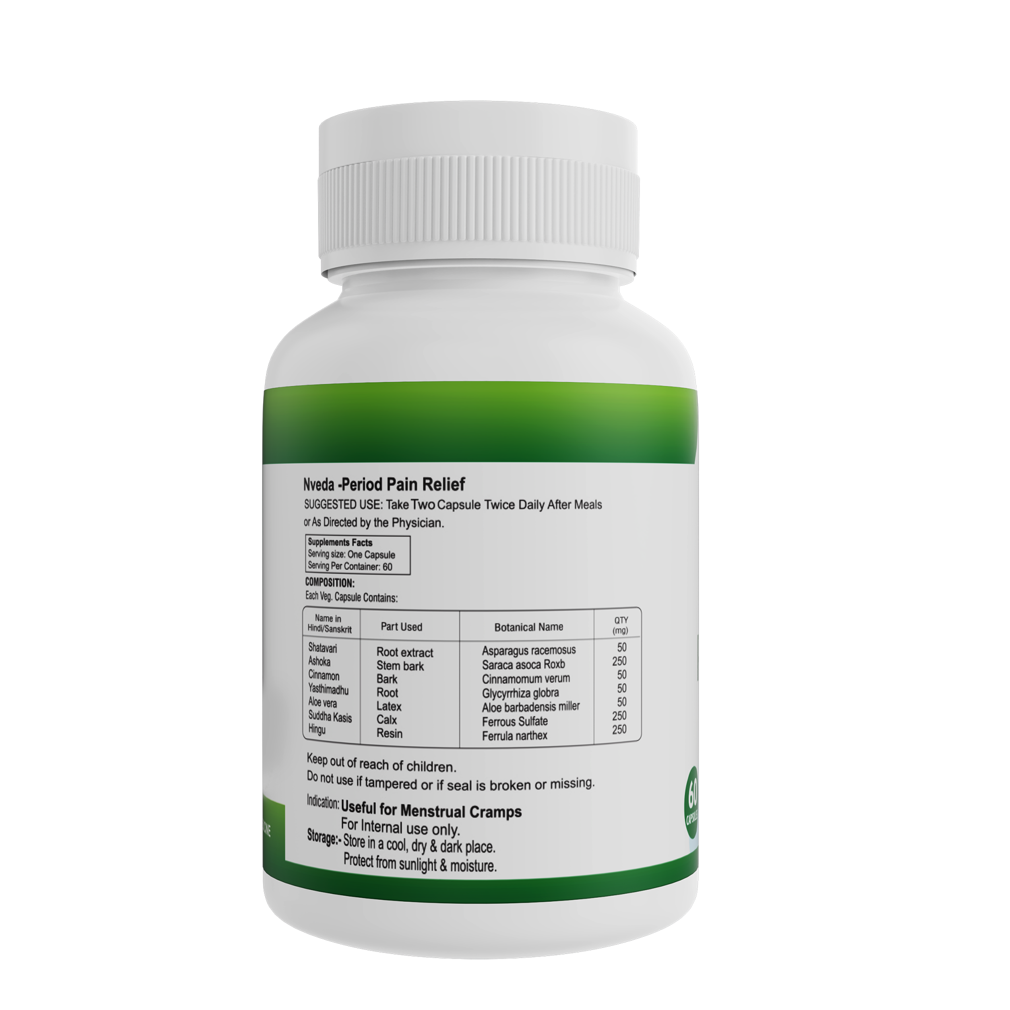Nveda Period Pain Relief - 60 capsules