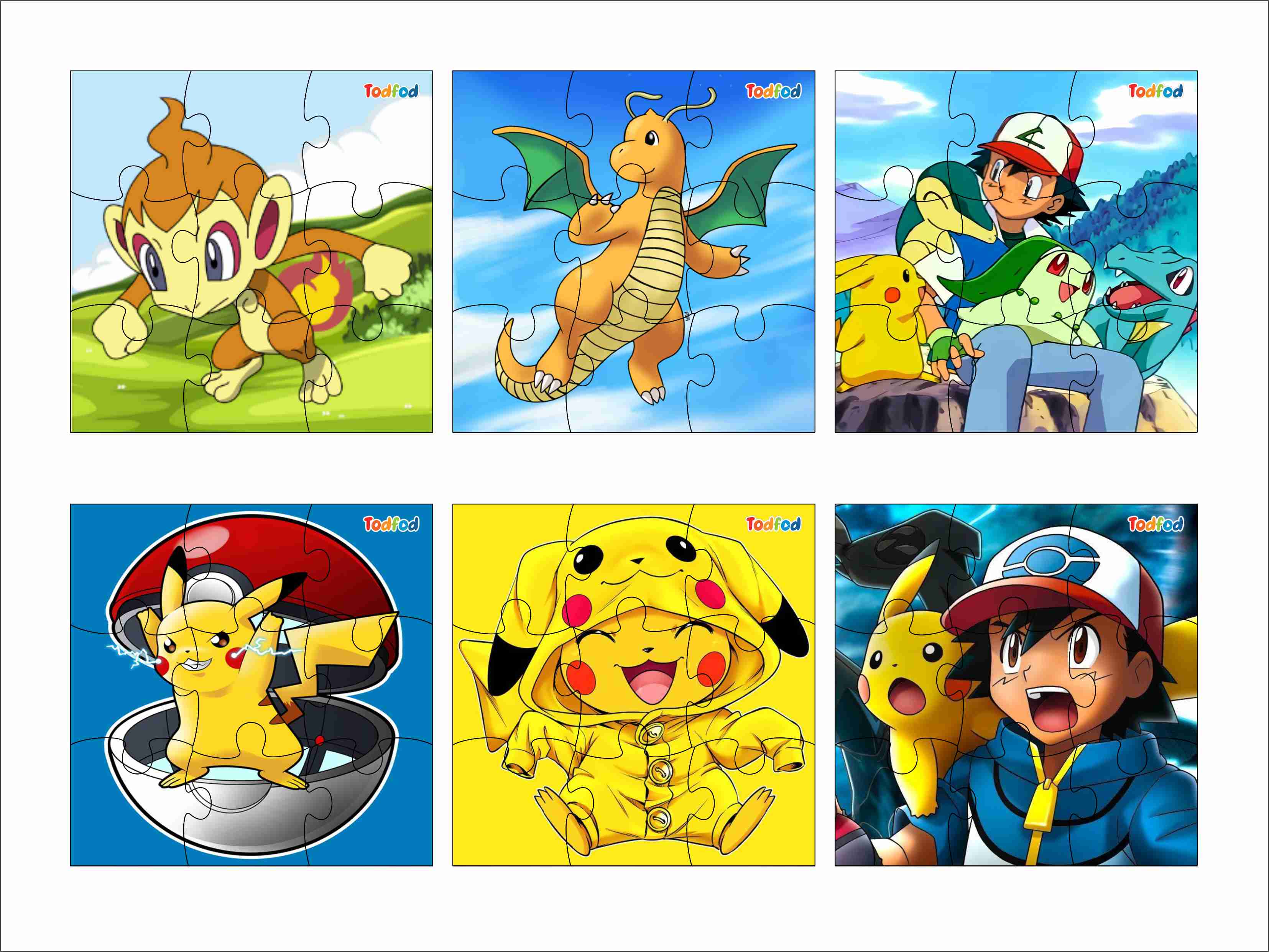 Wooden Jigsaw Puzzle - Finding Pikachu