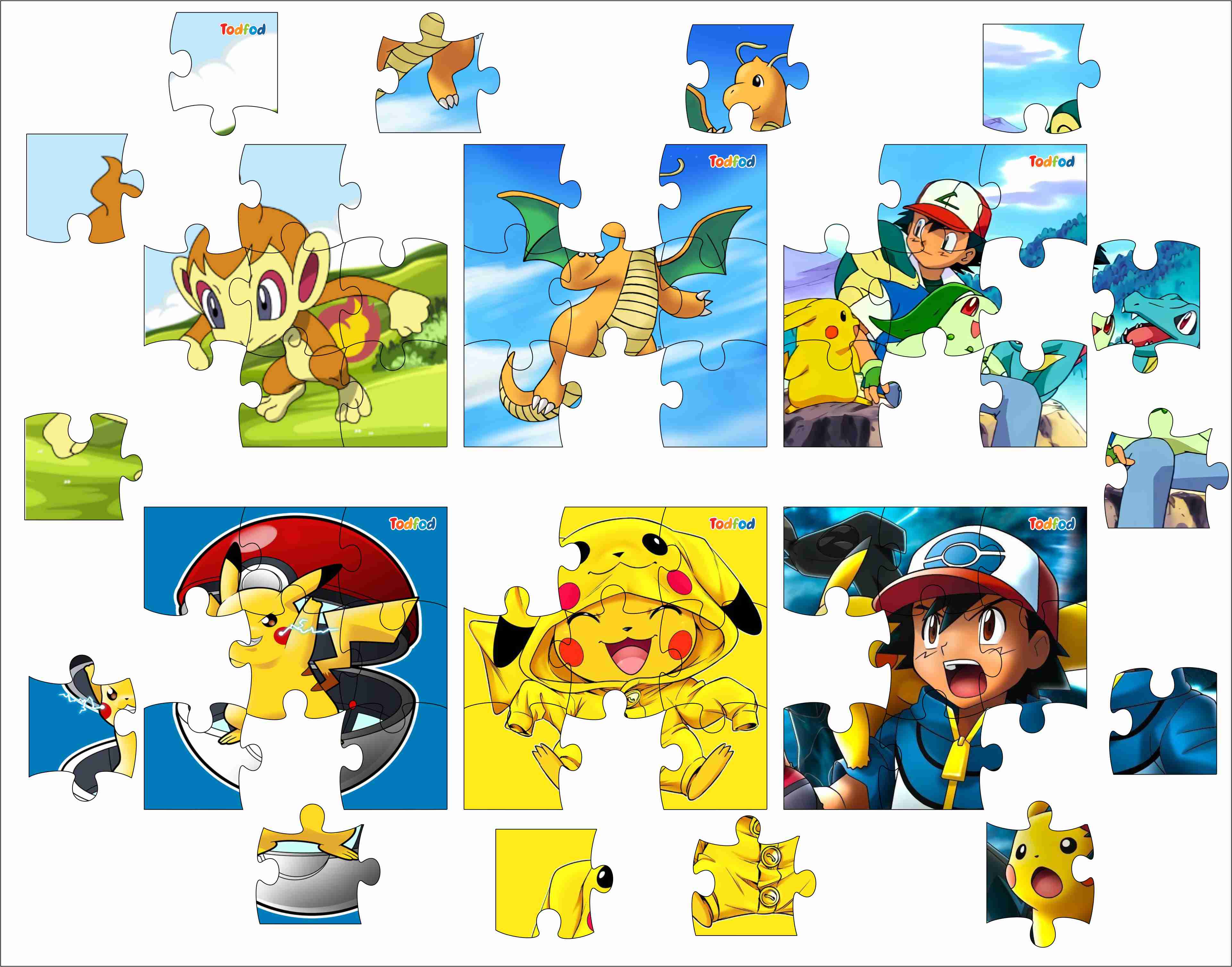 Wooden Jigsaw Puzzle - Finding Pikachu