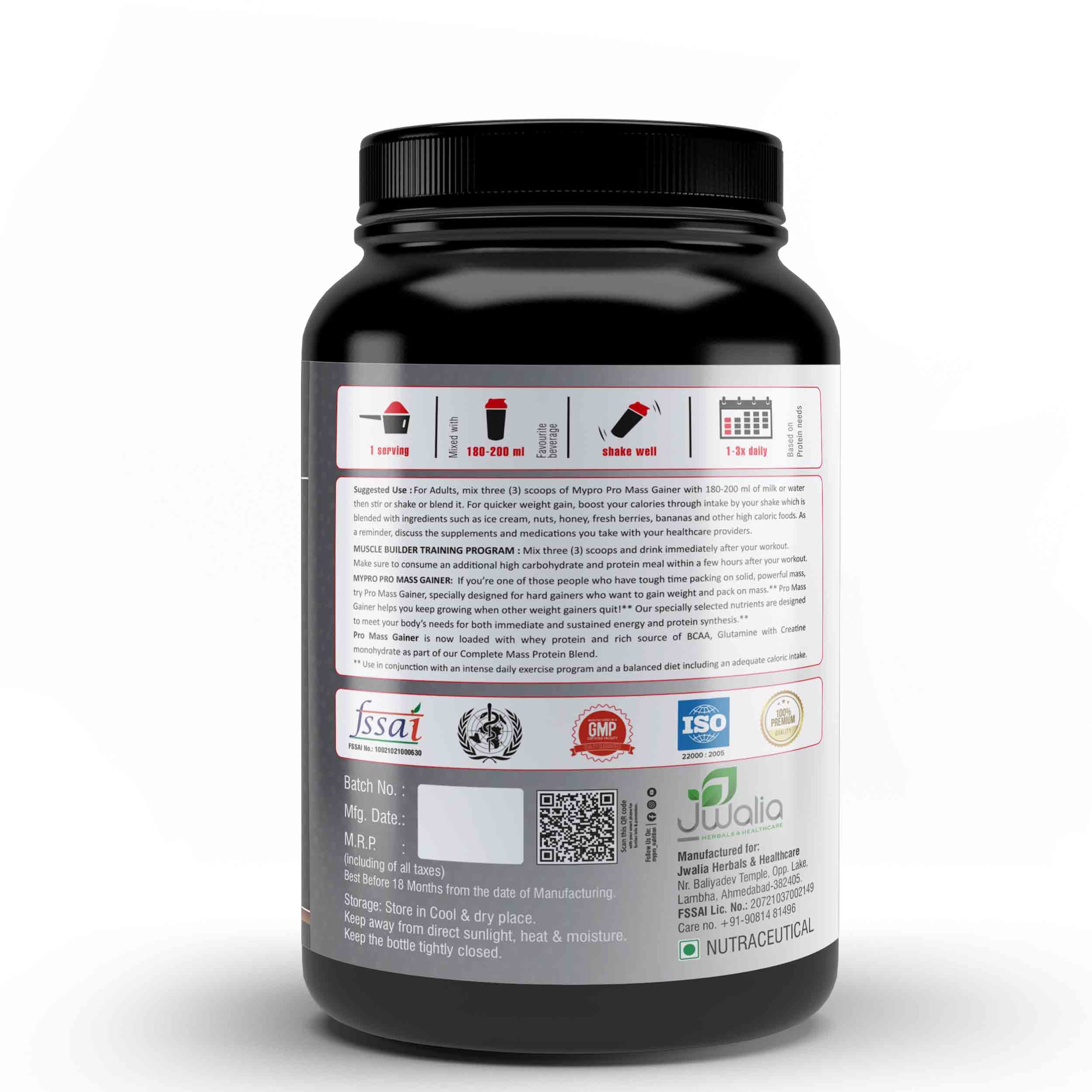 My Pro Sport Nutrition High Protein Pro Mass Gainer Supplement Powder-33 Scoops