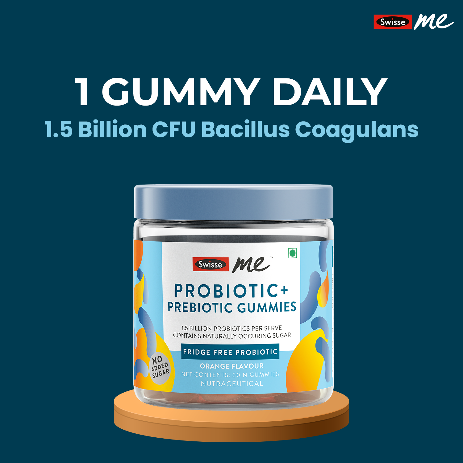 SwisseMe Probiotics + Prebiotic Gummies - 30 Gummies