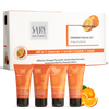 Sara Beauty Orange Facial Kit Perfect Glow Booster & Prevent Acne | All In 1- Cleanser, Scrub, Cream And Mask | All Skin Types | Perfect For Men & Women