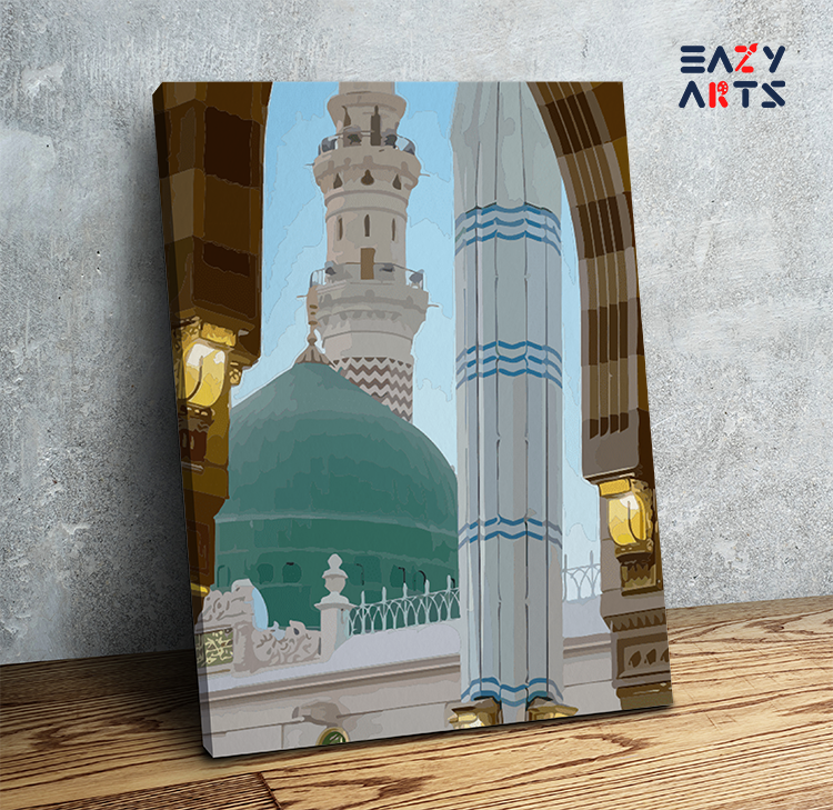 Al-Masjid an-Nabawi in Medina Paint by Numbers Kit