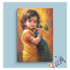 Eazy Arts Child Krishna with Flute and Peacock Paint by Numbers Kit