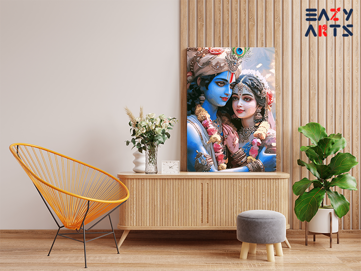 Eternal Love: Radha Krishna Divine Union Paint by Numbers Kit