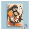 Eazy Arts Eternal Love Rama and Sita Divine Embrace Paint by Numbers Kit