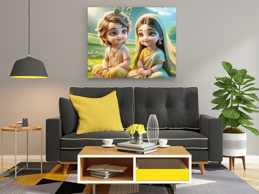 Divine Childhood: Krishna and Radha Paint by Numbers Kit