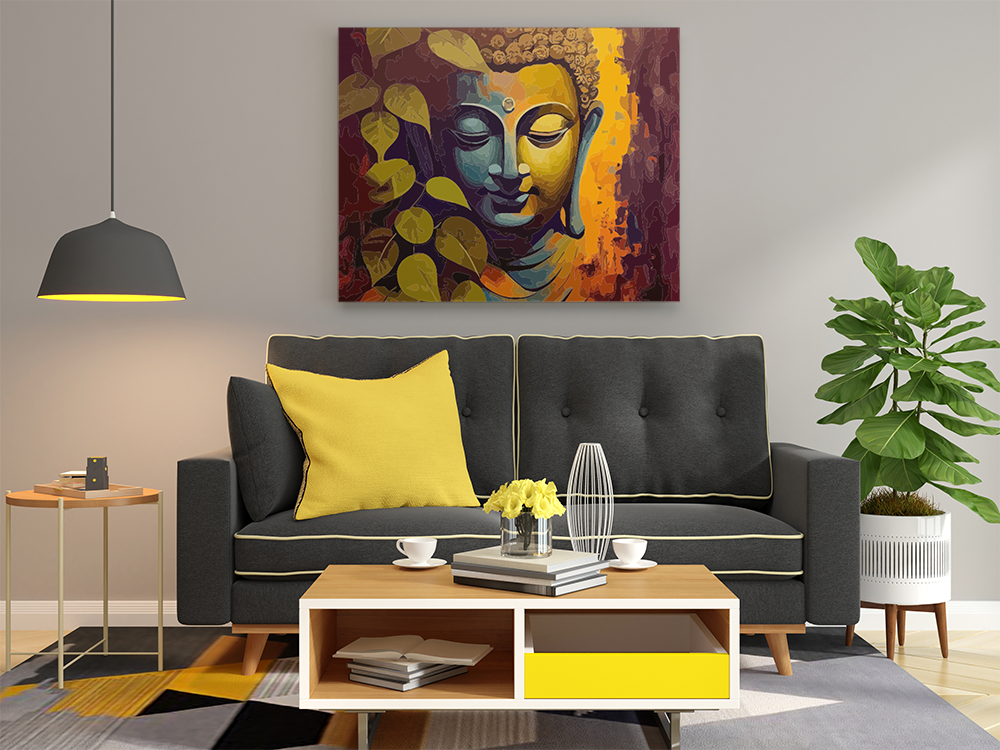 Tranquil Buddha: Serenity Under the Bodhi Tree Paint by Numbers Kit
